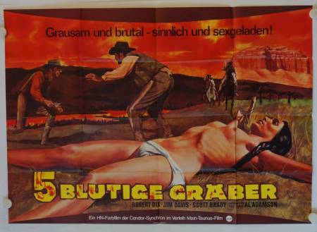 Five Bloody Graves original release german doublepanel movie poster